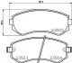Комплект гальмівних накладок, дискове гальмо HELLA PAGID 8DB 355 017201 (фото 2)