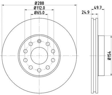 Гальмівний диск HELLA PAGID 8DD 355 109-581