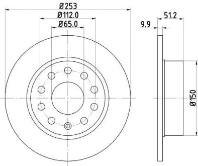 Гальмівний диск HELLA PAGID 8DD 355 109-601
