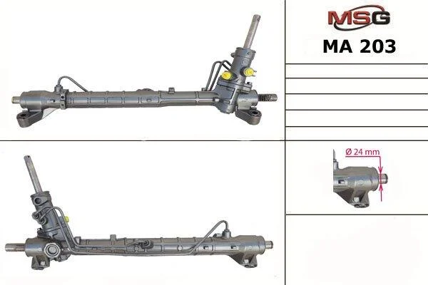 Рульова рейка(+гідропідсилювач) MAZDA 3 1.4-2.0 03-09 MSG MA203 (фото 1)