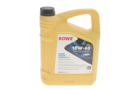 Олива моторна HIGHTEC SUPER LEICHTLAUF HC-O SAE 10W-40 (4 L) ROWE 20058004099