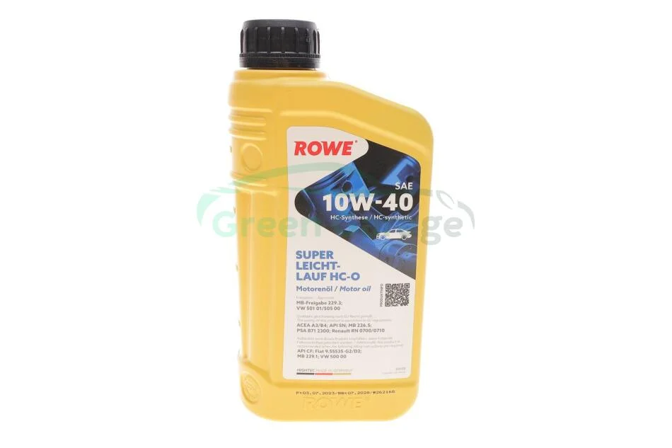 Олива моторна HIGHTEC SUPER LEICHTLAUF HC-O SAE 10W-40 (1 L) ROWE 20058001099 (фото 1)