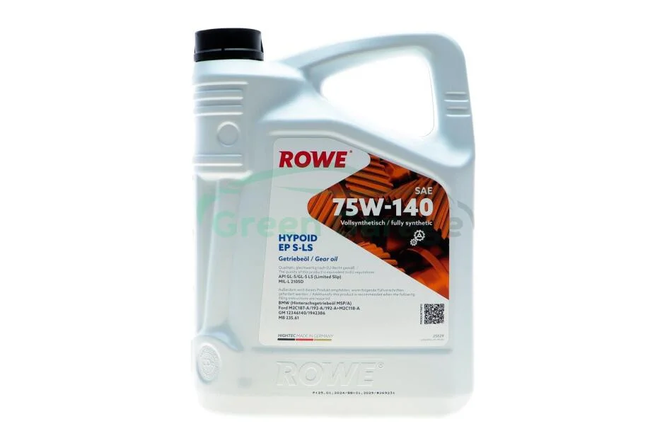 Олива трансмісійна HIGHTEC HYPOID EP SAE 75W-140 S-LS (5 L) ROWE 25029005099 (фото 1)