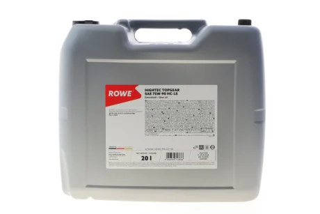 Олива трансмісійна HIGHTEC TOPGEAR SAE 75W-90 HC-LS (20 L) ROWE 25004020099