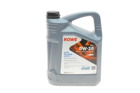 Олива моторна HIGHTEC SYNTH RS LONGLIFE IV SAE 0W-20 (5 L) ROWE 20036005099