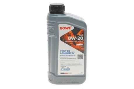 Олива моторна HIGHTEC SYNTH RS LONGLIFE IV SAE 0W-20 (1 L) ROWE 20036001099