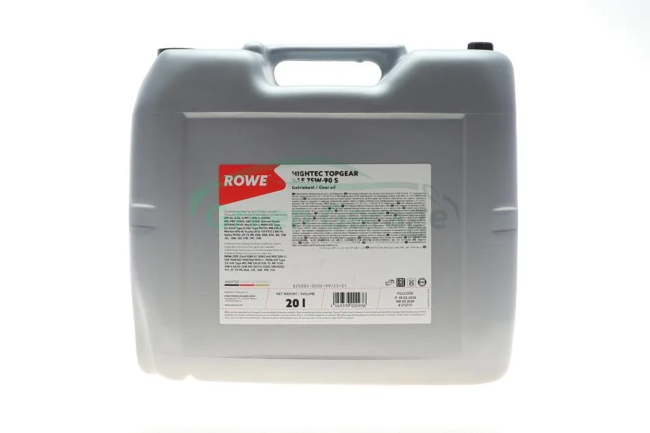 Олива трансмісійна HIGHTEC TOPGEAR SAE 75W-90 S (20 L) ROWE 25002020099 (фото 1)