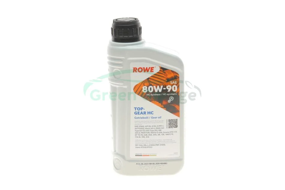 Олива трансмісійна HIGHTEC TOPGEAR SAE 80W-90 HC (1 L) ROWE 25000001099 (фото 1)