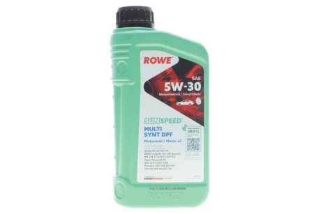 Олива моторна SUNSPEED MULTI SYNT DPF SAE 5W-30 (1 L) ROWE 4920125001099