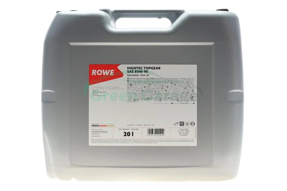 Олива трансмісійна HIGHTEC TOPGEAR SAE 80W-90 (20 L) ROWE 25001020099 (фото 1)