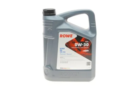 Олива моторна HIGHTEC SYNT RS SAE 0W-30 HC-C2 (5 L) ROWE 20247005099
