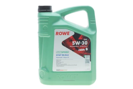 Олива моторна SUNSPEED SYNT RS DLS SAE 5W-30 (5 L) ROWE 4920118005099