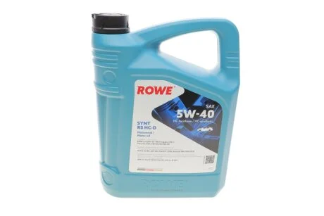 Олива моторна HIGHTEC SYNT RS HC-D SAE 5W-40 (4 L) ROWE 20163004099