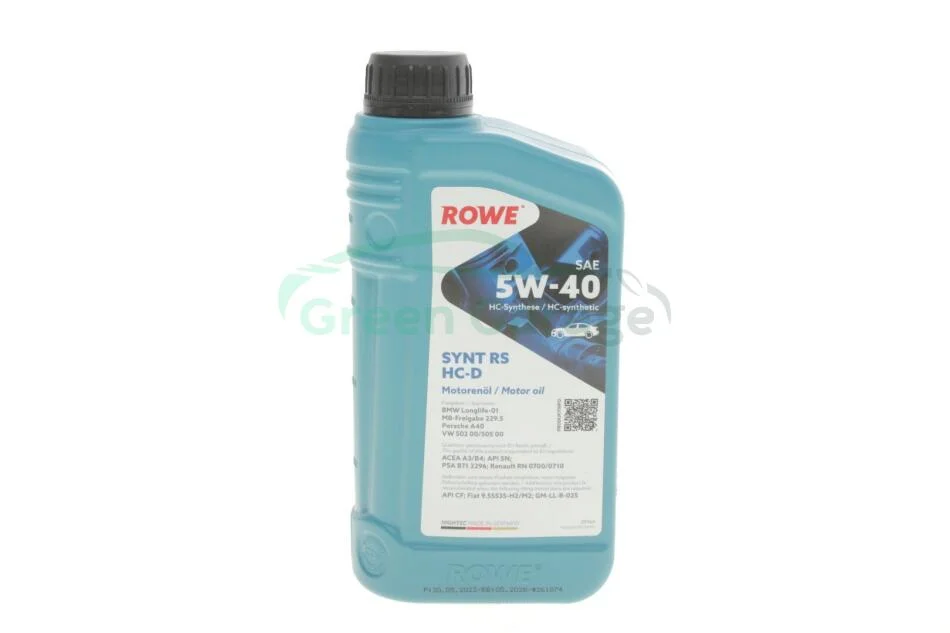 Олива моторна HIGHTEC SYNT RS HC-D SAE 5W-40 (1 L) ROWE 20163001099 (фото 1)