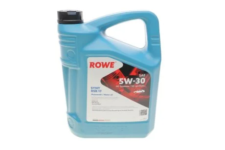 Олива моторна HIGHTEC SYNT RSR 17 SAE 5W-30 (5 L) ROWE 20370005099