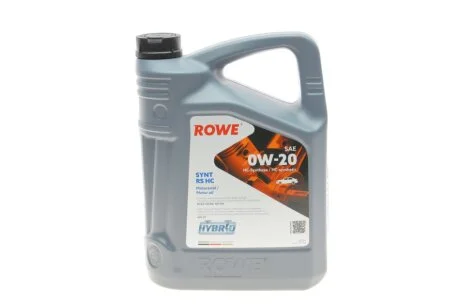 Олива моторна HIGHTEC SYNT RS HC SAE 0W-20 (5 L) ROWE 20134005099