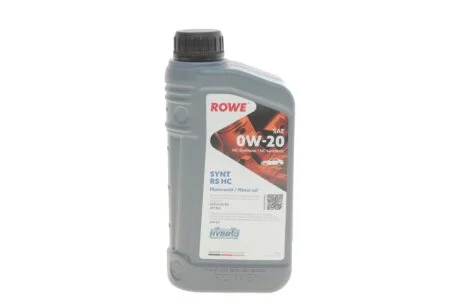 Олива моторна HIGHTEC SYNT RS HC SAE 0W-20 (1 L) ROWE 20134001099