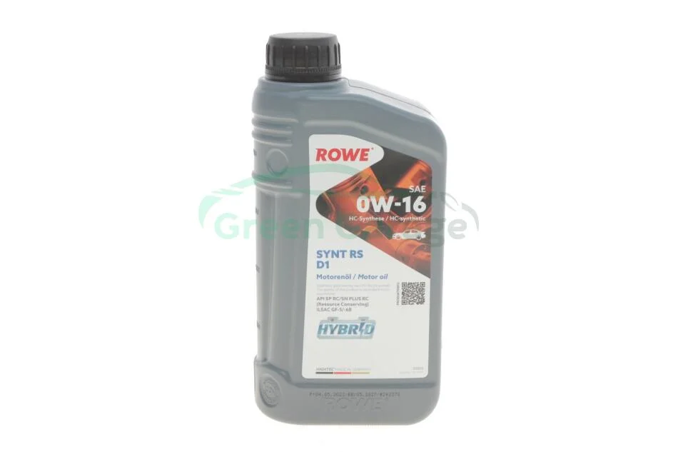 Олива моторна HIGHTEC SYNT RS D1 SAE 0W-16 (1 L) ROWE 20005001099 (фото 1)