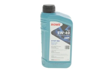 Олива моторна HIGHTEC SYNT RSi SAE 5W-40 (1 L) ROWE 20068001099