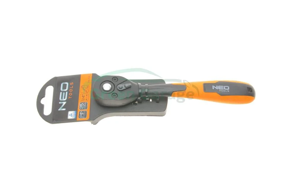 Ключ-тріскачка, вигнутий 1/4", 150 мм. (NEO) NEO TOOLS 08514 (фото 1)