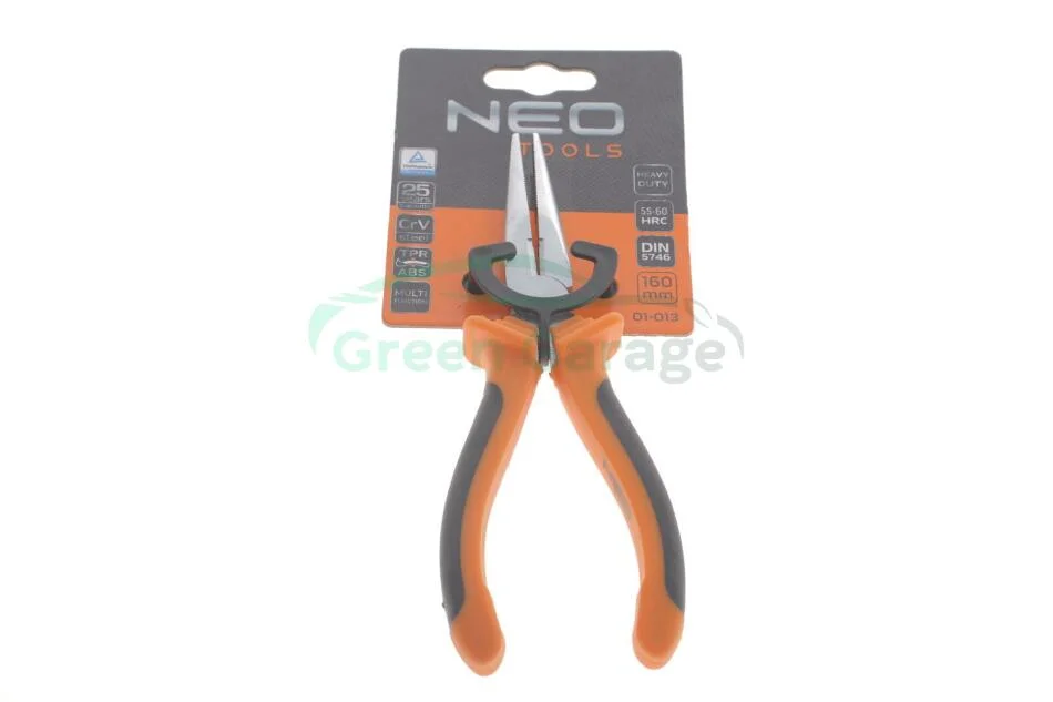 Плоскогубці подовжені прямі, 160 мм. (NEO) NEO TOOLS 01013 (фото 1)