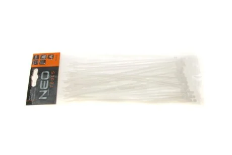 Хомути 2.5 х 200 мм, 100 шт. Білий(NEO) NEO TOOLS 01601