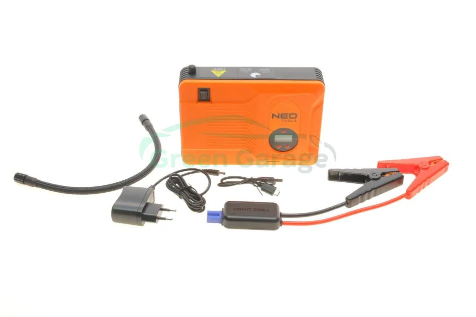 Пусковий пристрій „Jumpstarter”, Power Bank 14Ah, LED ліхтар, компресор 3.5BAR NEO TOOLS 11997 (фото 1)