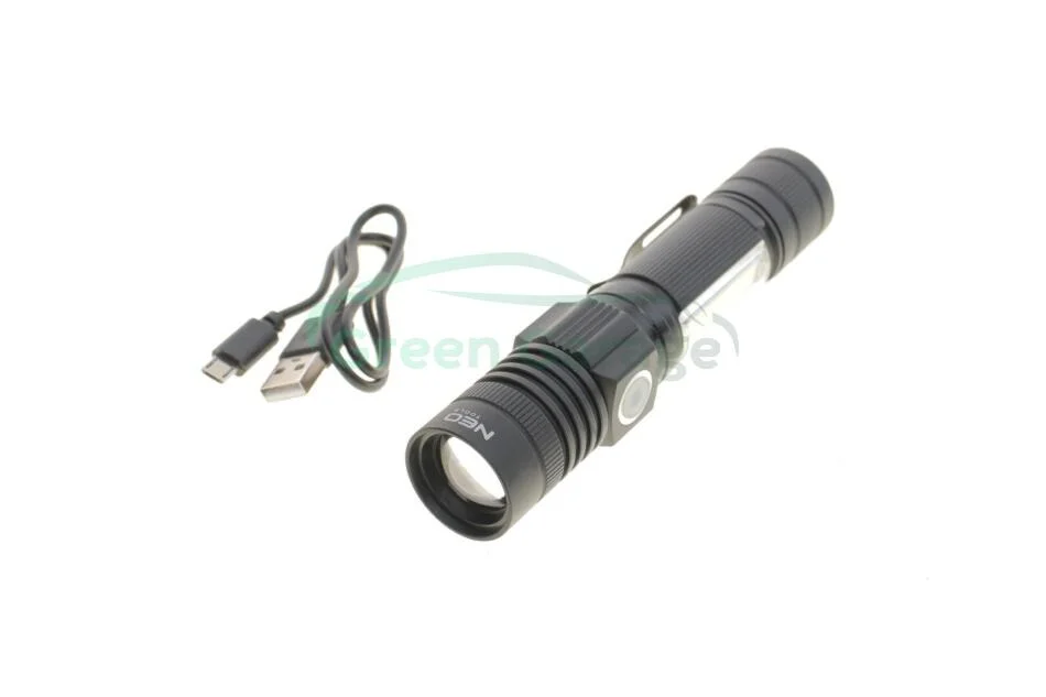 Ліхтар акумуляторний, алюмінієвий корпус 800lm 2в1 CREE T6 LED NEO TOOLS 99033 (фото 1)