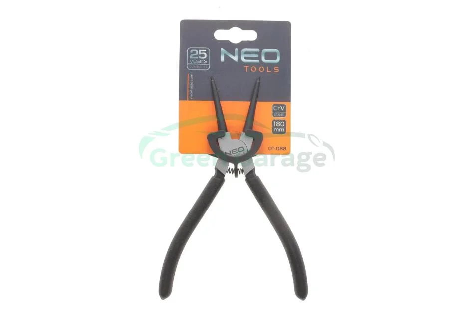 Щипці для стопорних кілець, 180 мм, для внутрішніх/прямі NEO TOOLS 01088 (фото 1)
