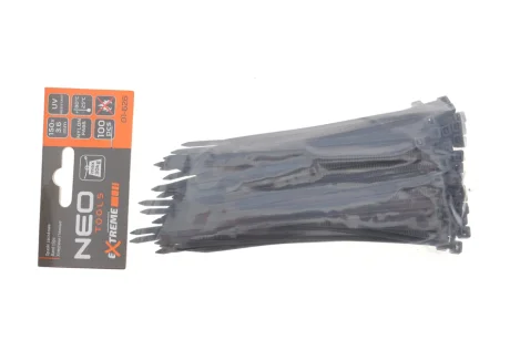 Стяжки кабельні EXTREME 3,6 × 150 мм, чорні, 100 шт. NEO TOOLS 01626