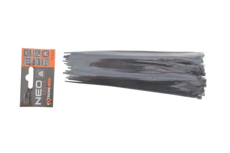 Стяжки кабельні EXTREME 2,5 × 200 мм, чорні, 100 шт. NEO TOOLS 01624