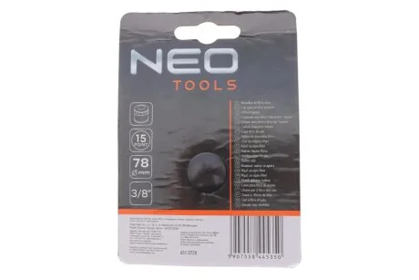 Головка змінна масляного фільтра 78 мм, 15 кут NEO TOOLS 11366