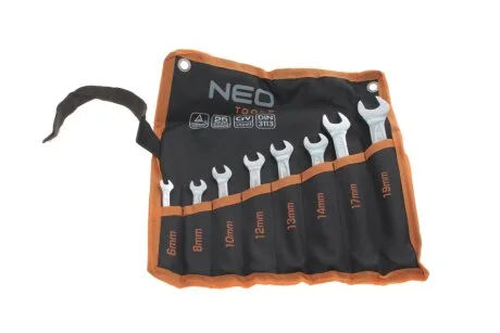 Ключі комбіновані, 6-19 мм, набір 8 шт.*1 уп. NEO TOOLS 09751