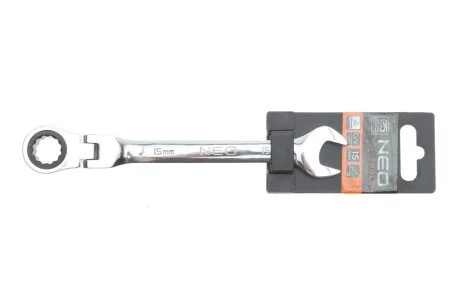 Ключ комбінований з тріскачкою, 15 x 220 мм NEO TOOLS 09057