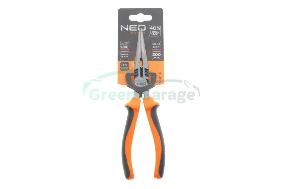 Плоскогубці подовжені прямі, 160 мм NEO TOOLS 01155 (фото 1)