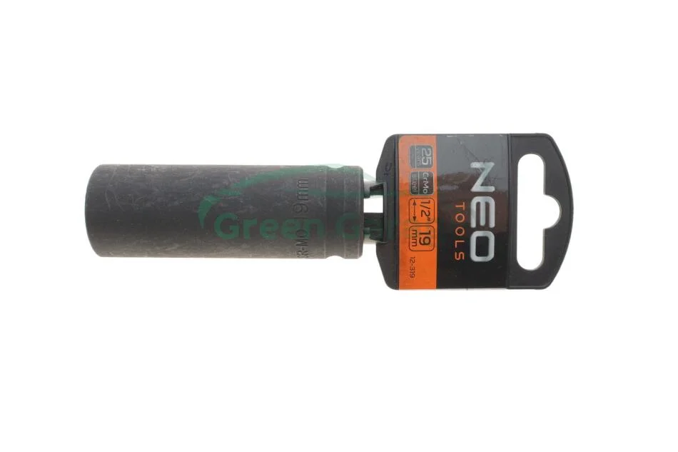 Ударна головка довга 1/2 дюйма, 19 мм, Cr-Mo(NEO) NEO TOOLS 12319 (фото 1)
