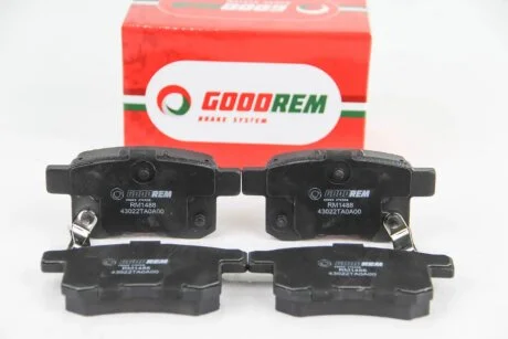 Гальмівні колодки зад. Honda Accord VIII 08- (nissin) GOODREM RM1488