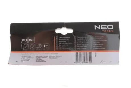 Шланг напірний спіральний 12,0 х 17 мм, 15 м, ПУ NEO TOOLS 148021