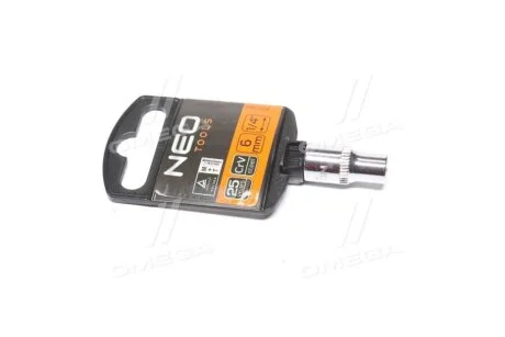 Головка змінна 6-гранна довга 1/4" 6 мм (NEO) NEO TOOLS 08224