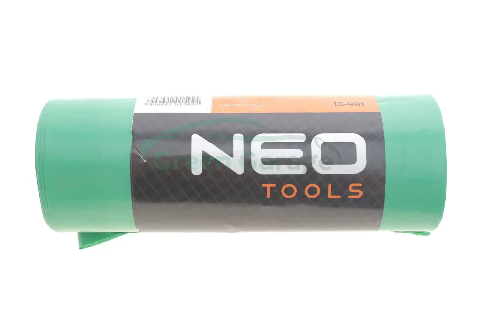 Мішки для сміття 120 л, зелені зі стрічкою, 40 мкм, 10 шт. NEO TOOLS 15991 (фото 1)