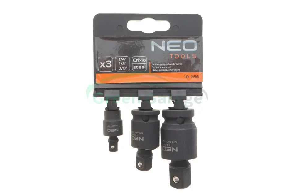 Набір ударних з\'єднань 3 шт, 1/4", 3/8", 1/2" NEO TOOLS 10256 (фото 1)