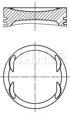 Поршень Ford Focus II 1.6 04-12/Mondeo IV 1.6Ti 07-15 (79.5mm/+0.5) MAHLE / KNECHT 0157602 (фото 1)