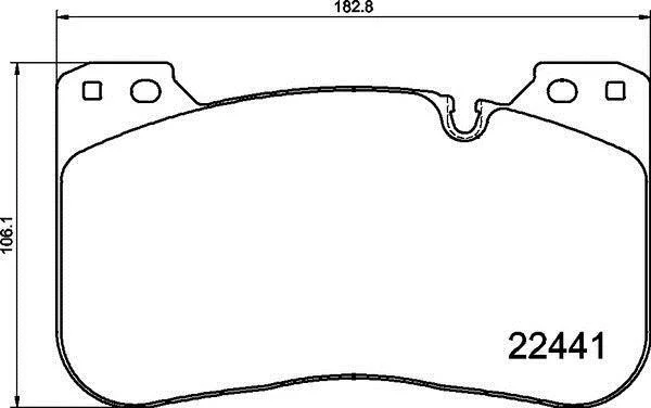 Колодки гальмівні (передні) BMW M5 (G30/F90)/X5M (G05/F95) 17- BREMBO P06100 (фото 1)