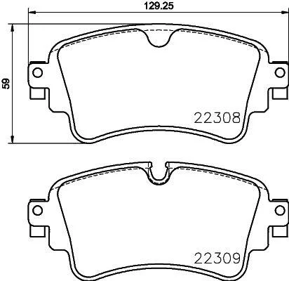 Колодки гальмівні HELLA 8DB355024791 (фото 1)