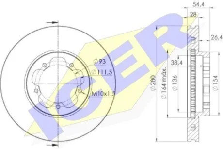 Диск гальмівний ICER 78BD56322