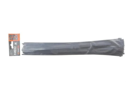 Стяжки кабельні EXTREME 4,8 × 450 мм, чорні, 50 шт. NEO TOOLS 01637