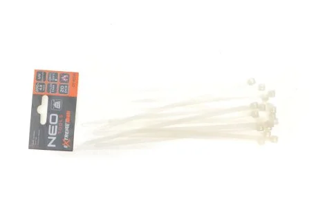 Стяжки кабельні EXTREME 4,8 × 200 мм, білі 20 шт. NEO TOOLS 01658