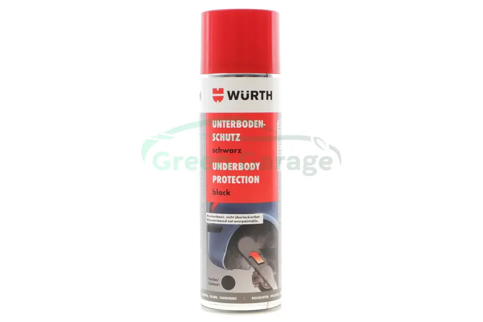 Засіб для захисту днища автомобіля, спрей, чорний, 500 ml {арт. } WURTH 0892073 (фото 1)