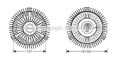 AVA BMW Муфта зчеплення вентилятора 525TDS, 725TD AVA COOLING BWC353