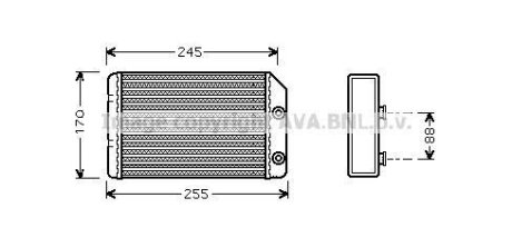 AVA OPEL Радіатор опалення VECTRA B 95- AVA COOLING OL6315